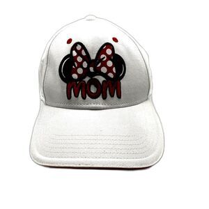 Disney White Minnie Mouse Mom Baseball Cap Hat - One Size